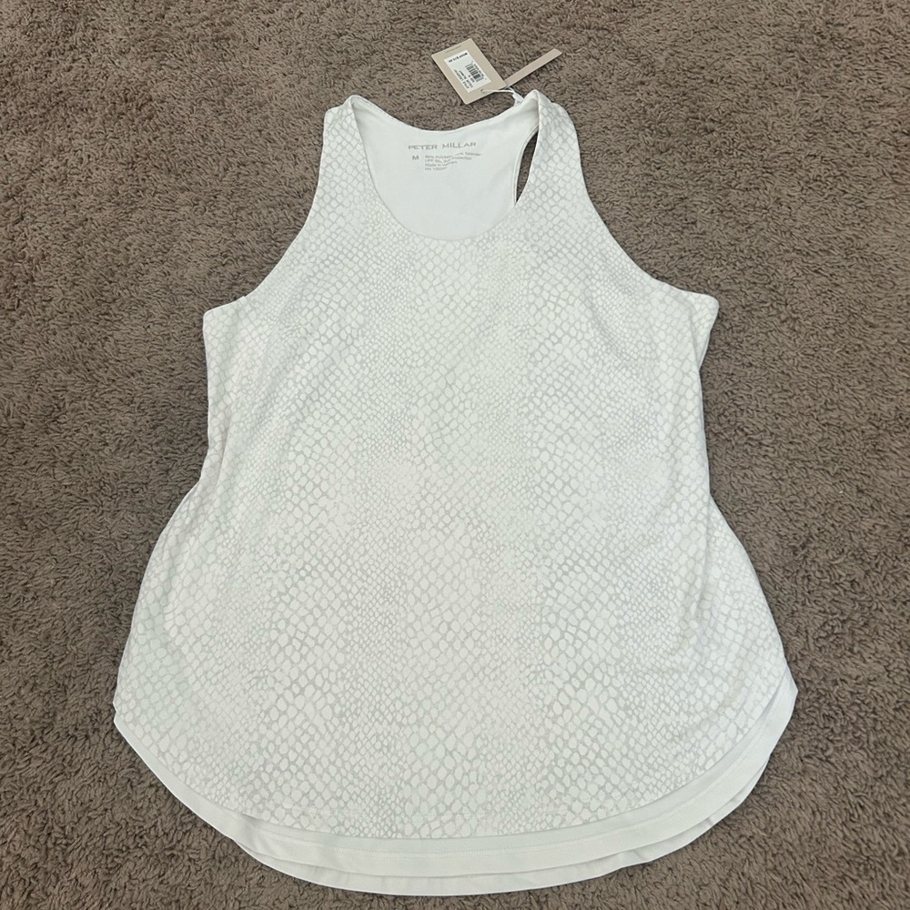 PETER MILLAR | White Racerback Tank Top